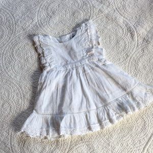 White Baby Gap dress w/ attached bloomers NWOT